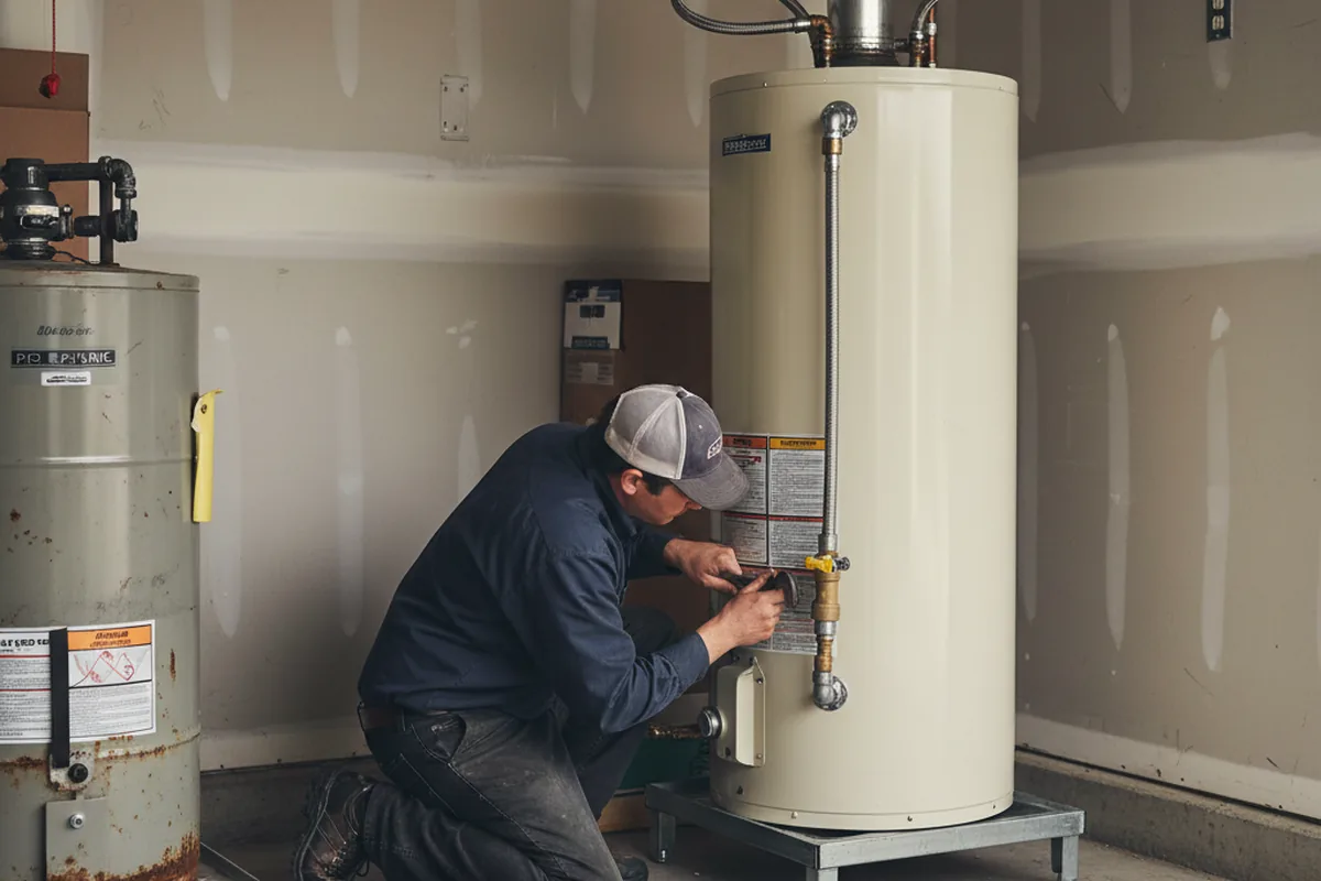 Water heater and shutoff valve replacement in Lake View
